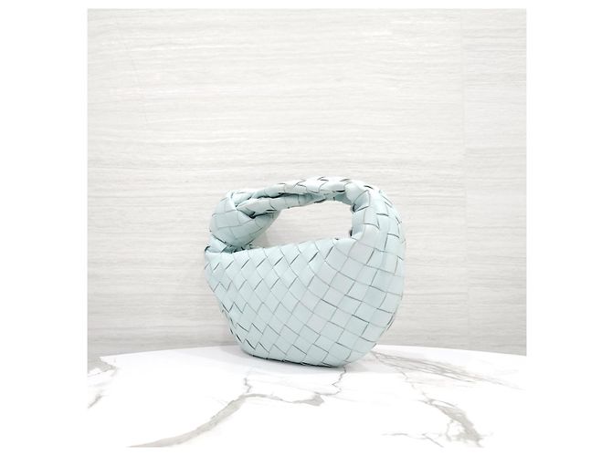 Bottega Veneta Borsa Mini Jodie Teal Washed - vista 13