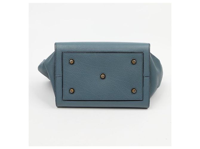Borsa Tote Tie Céline in pelle marrone - vista 10