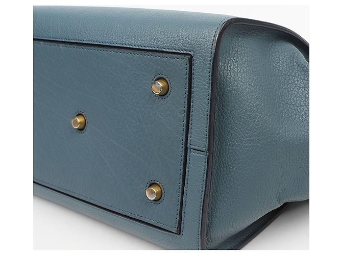 Borsa Tote Tie Céline in pelle marrone - vista 11
