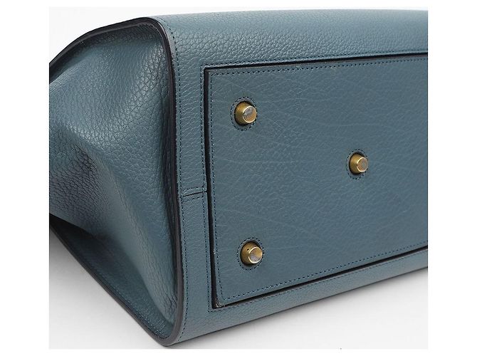 Borsa Tote Tie Céline in pelle marrone - vista 12