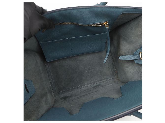 Borsa Tote Tie Céline in pelle marrone - vista 13