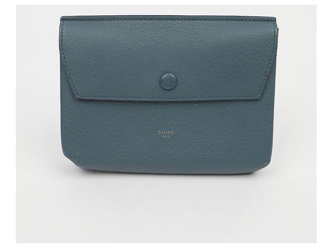Borsa Tote Tie Céline in pelle marrone - vista 14