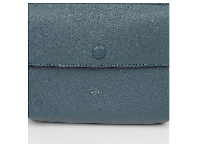 Borsa Tote Tie Céline in pelle marrone - vista 15