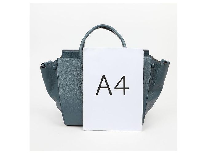 Borsa Tote Tie Céline in pelle marrone - vista 17
