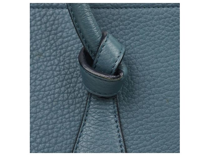 Borsa Tote Tie Céline in pelle marrone - vista 4