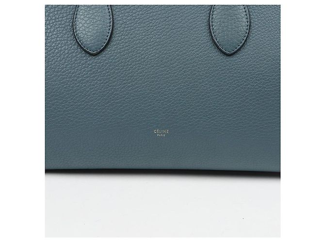Borsa Tote Tie Céline in pelle marrone - vista 5