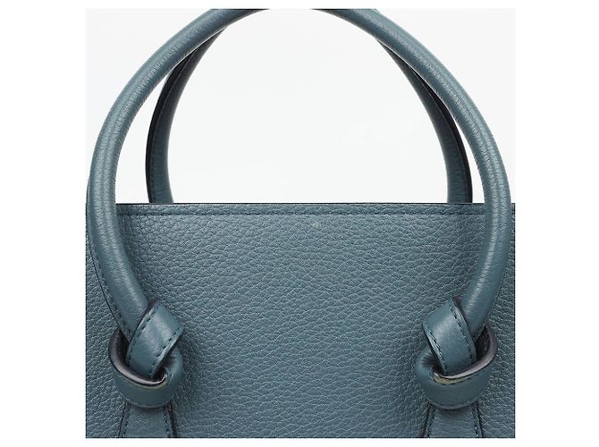 Borsa Tote Tie Céline in pelle marrone - vista 7