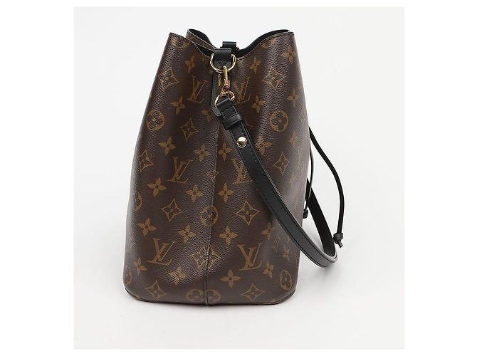 Bucket Louis Vuitton Borsa a secchiello in tela Monogram Nera - vista 3