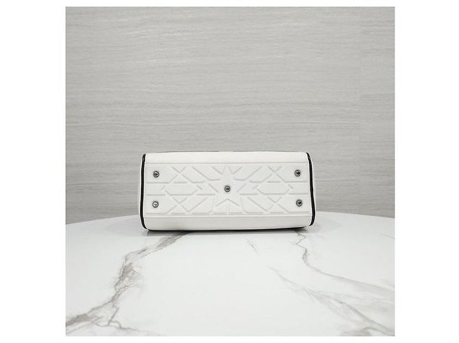 Dior Borsa Bowling Vibe con zip Small Black White Houndstooth - vista 8