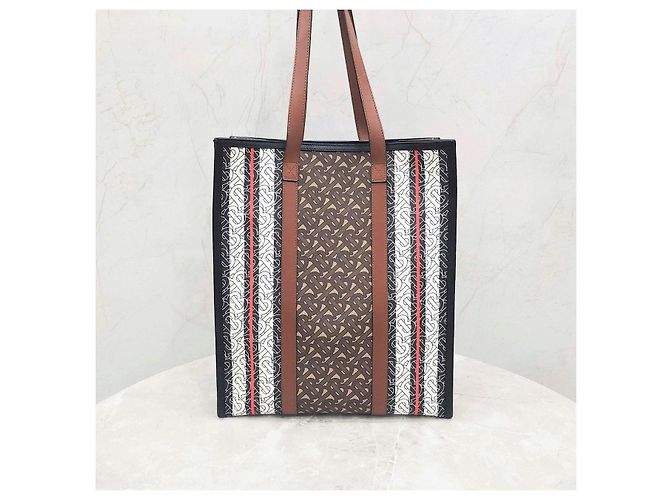 Burberry Borsa Tote Grande TB Monogram Stripe - vista 10