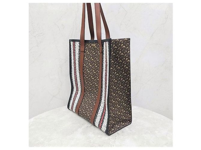 Burberry Borsa Tote Grande TB Monogram Stripe - vista 2