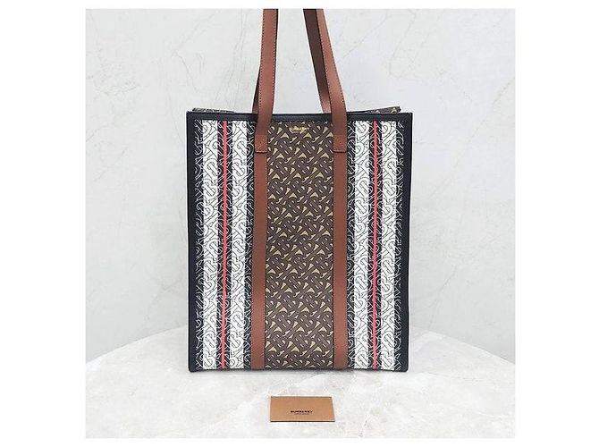 Burberry Borsa Tote Grande TB Monogram Stripe - vista 7