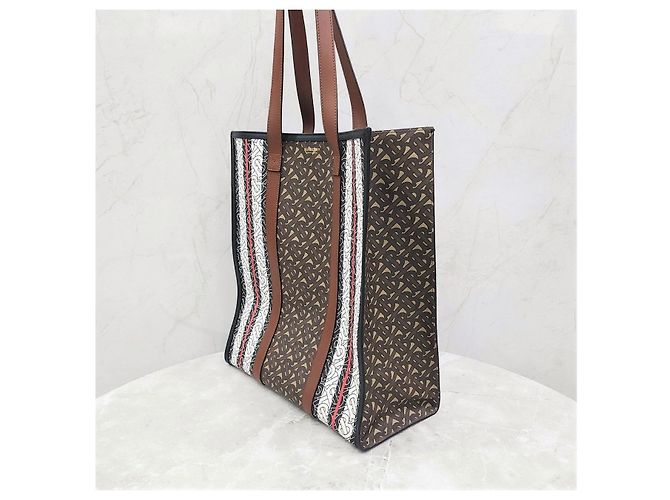 Burberry Borsa Tote Grande TB Monogram Stripe - vista 9