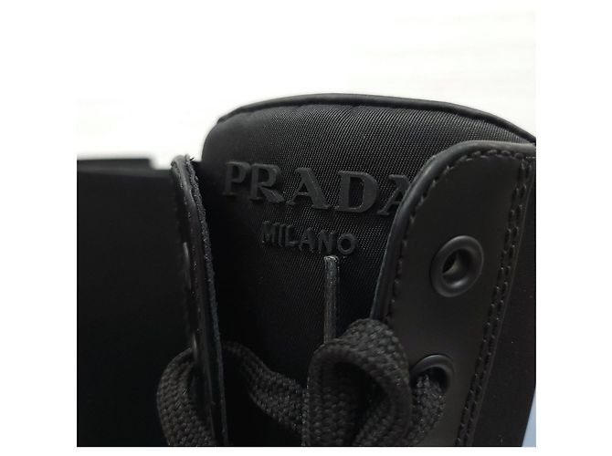 Prada Stivaletti stringati in Re-Nylon e pelle spazzolata - vista 15