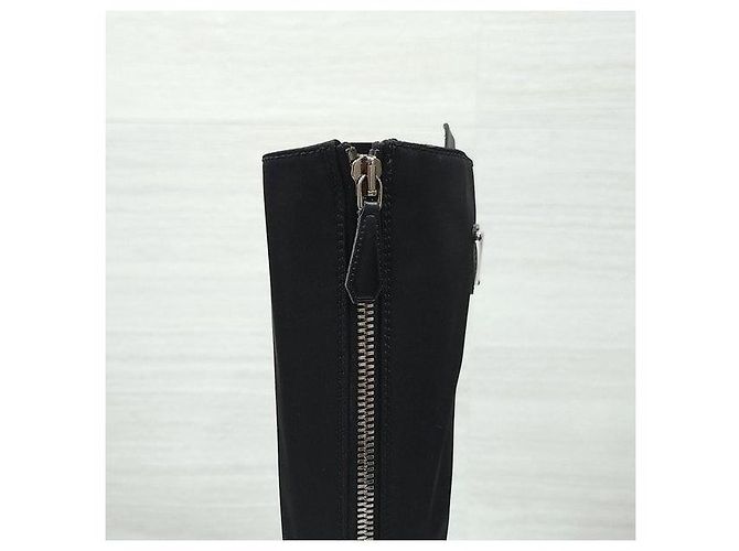 Prada Stivaletti stringati in Re-Nylon e pelle spazzolata - vista 8