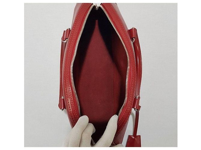 Louis Vuitton Epi Jasmine Tote Bag aus rotem Leder - Ansicht 9