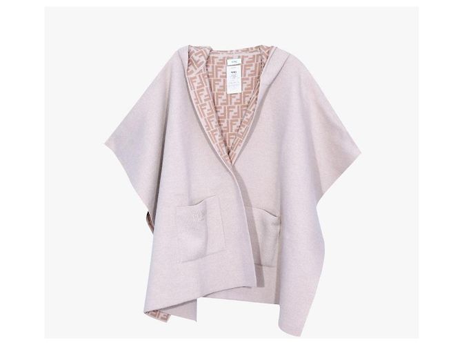 Fendi Monogram Reversible Pocket Poncho Kinder Cape - view 2