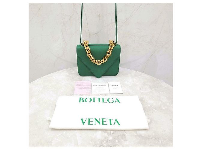 Bottega Veneta Borsa a Tracolla Envelope Bold Chain Mount Verde - vista 14