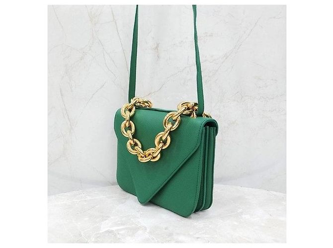 Bottega Veneta Borsa a Tracolla Envelope Bold Chain Mount Verde - vista 2