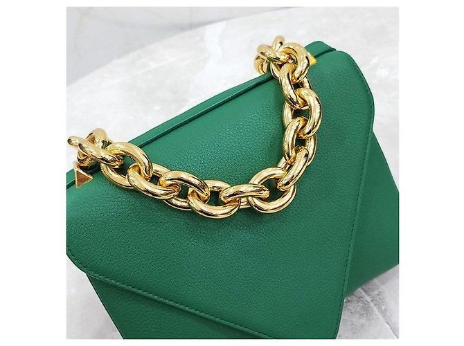Bottega Veneta Borsa a Tracolla Envelope Bold Chain Mount Verde - vista 5