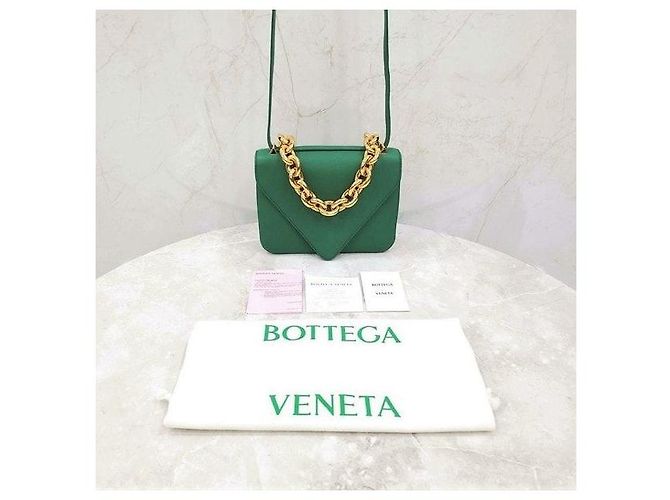 Bottega Veneta Borsa a Tracolla Envelope Bold Chain Mount Verde - vista 7