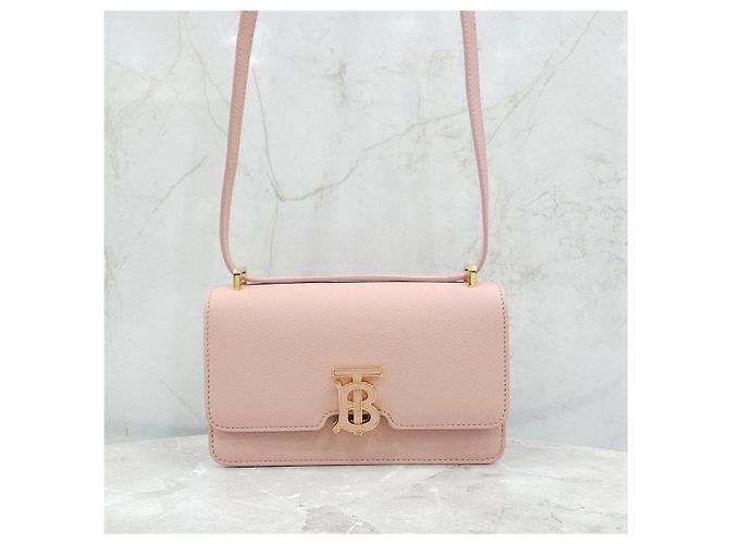 Burberry Borsa a tracolla Mini TB in pelle Rosa - vista 11
