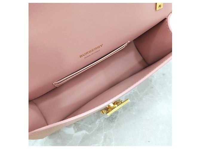 Burberry Borsa a tracolla Mini TB in pelle Rosa - vista 7