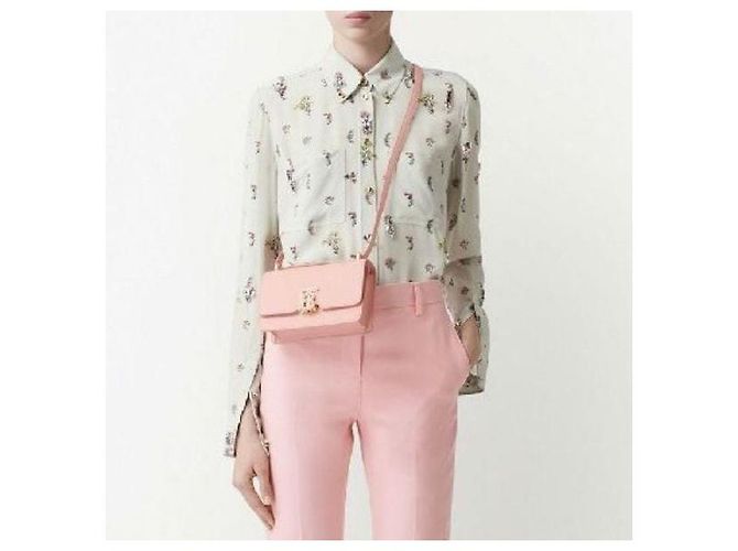 Burberry Borsa a tracolla Mini TB in pelle Rosa - vista 9