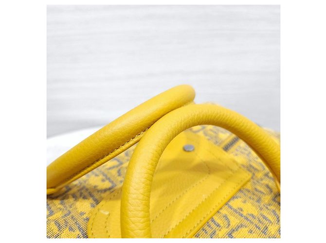 Dior Borsa Ringo Yellow Oblique Jacquard Crossbody - vista 14