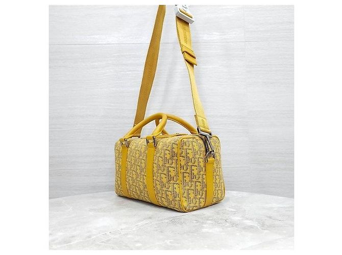 Dior Borsa Ringo Yellow Oblique Jacquard Crossbody - vista 2