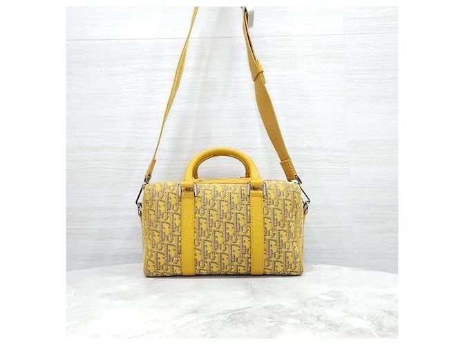 Dior Borsa Ringo Yellow Oblique Jacquard Crossbody - vista 3