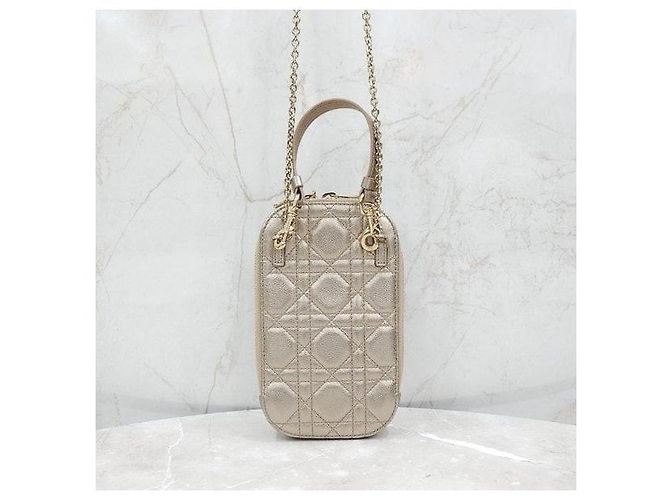 Dior Borsa a catena porta-cellulare Gold Lady - vista 3