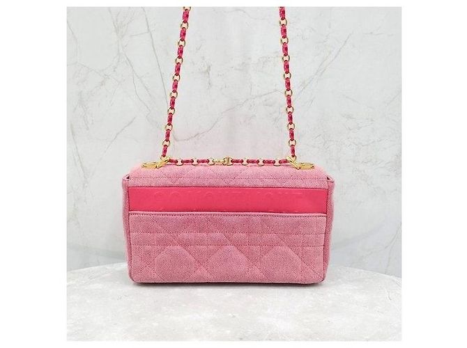 Dior Karo Shoulder Bag Medium Denim Bright Pink - Ansicht 3