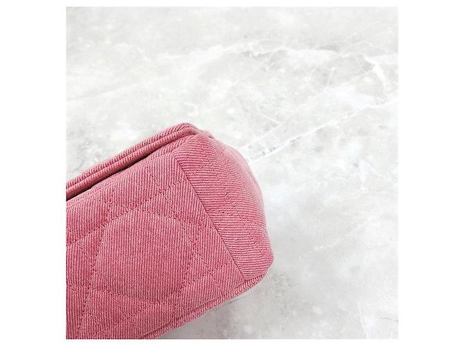 Dior Karo Shoulder Bag Medium Denim Bright Pink - Ansicht 7