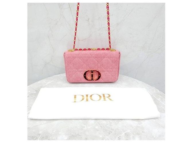 Dior Karo Shoulder Bag Medium Denim Bright Pink - Ansicht 9
