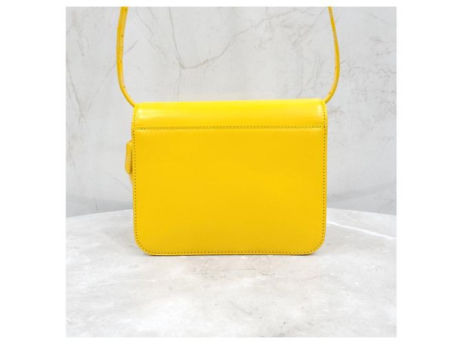Balenciaga Picca borsa a tracolla con logo giallo - vista 11