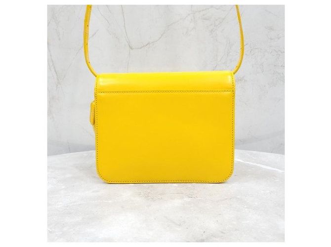 Balenciaga Picca borsa a tracolla con logo giallo - vista 3