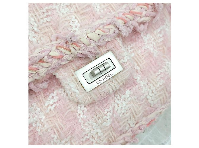 Chanel Mini Borsa a Catena in Tweed Rosa - vista 11