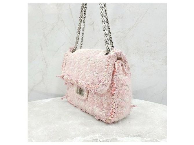 Chanel Mini Borsa a Catena in Tweed Rosa - vista 2