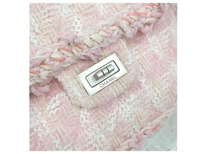 Chanel Mini Borsa a Catena in Tweed Rosa - vista 4