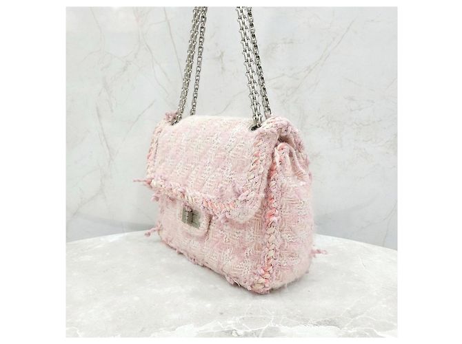 Chanel Mini Borsa a Catena in Tweed Rosa - vista 9