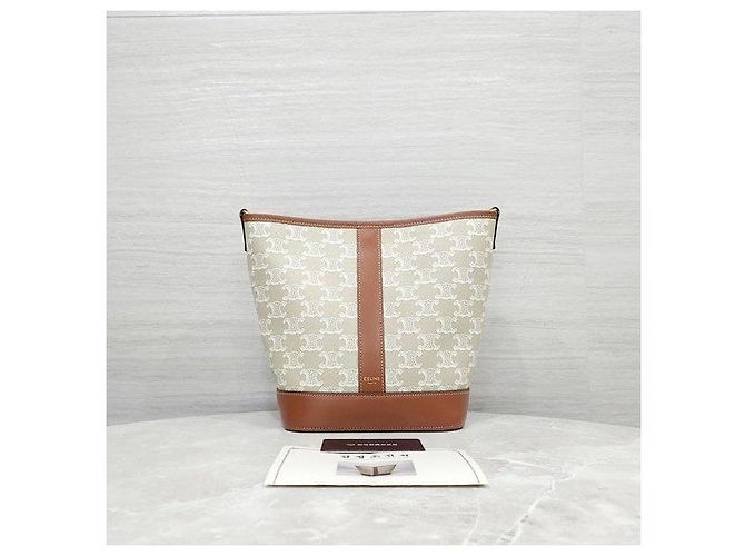 Céline Picca borsa a secchiello in tela - vista 10