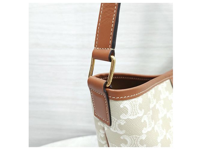 Céline Picca borsa a secchiello in tela - vista 14