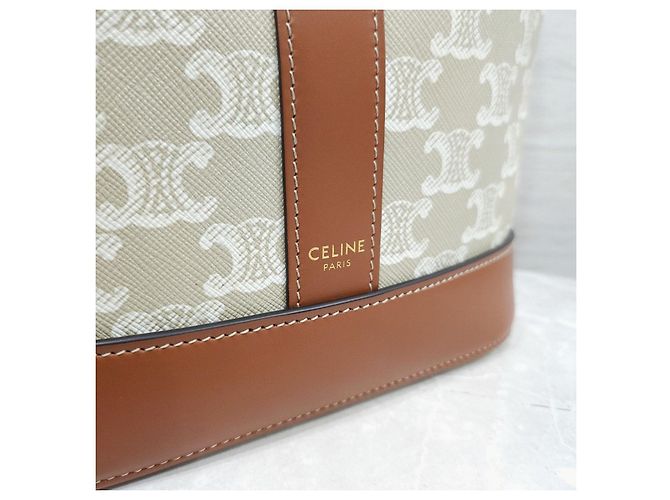 Céline Picca borsa a secchiello in tela - vista 15