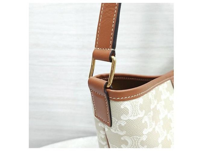 Céline Picca borsa a secchiello in tela - vista 4