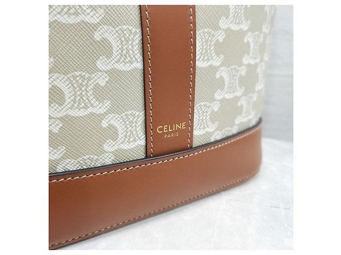 Céline Picca borsa a secchiello in tela - vista 5