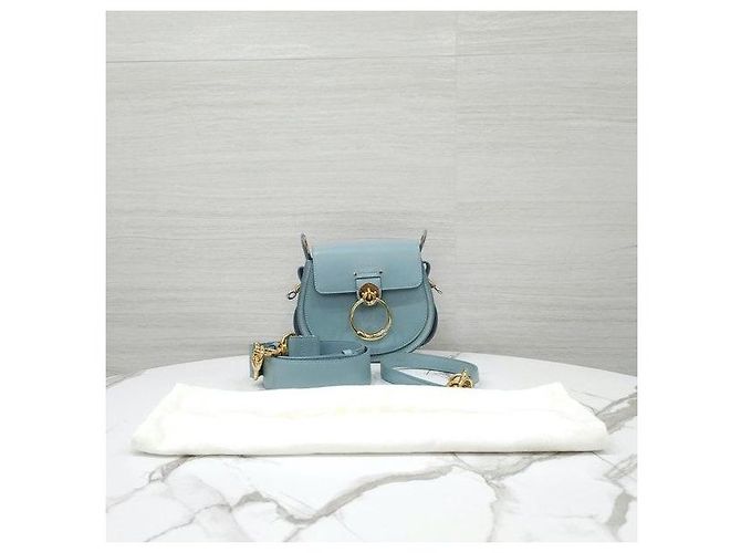 Chloé Borsa a tracolla piccola Tess Storm Blue - vista 10