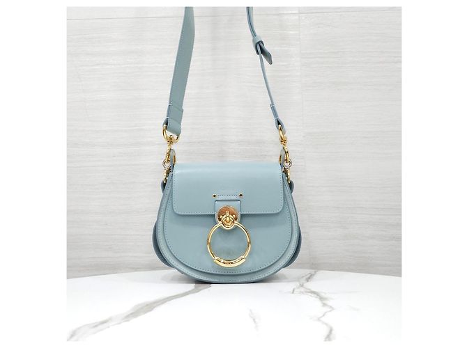 Chloé Borsa a tracolla piccola Tess Storm Blue - vista 11