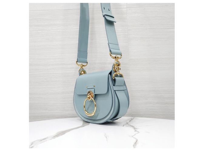 Chloé Borsa a tracolla piccola Tess Storm Blue - vista 12