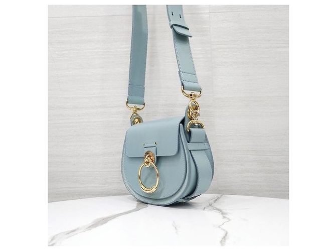 Chloé Borsa a tracolla piccola Tess Storm Blue - vista 2